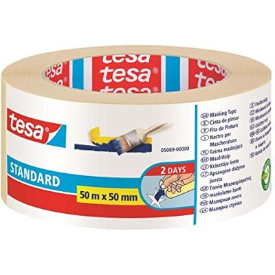 Tesa nastro per pittore standard per profili dritti. Dimensioni: 50 x 50 mm, confezione da 6 pezzi Tesa nastro per pittore standard per profili dritti. Dimensioni: 50 x 50 mm, confezione da 6 pezzi
