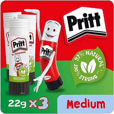 Pritt Tubetto di colla, Confezione da 3 x 22 g Pritt Tubetto di colla, Confezione da 3 x 22 g