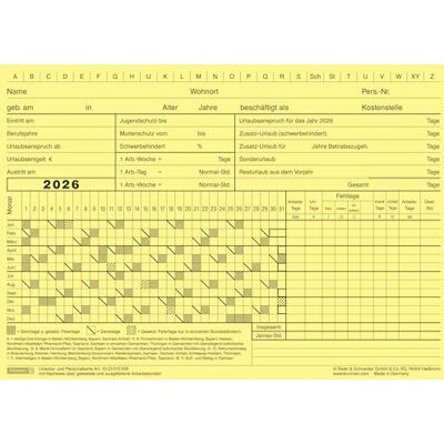 BRUNNEN Biglietti per le vacanze, formato A5, orizzontale, giallo, 100 pezzi BRUNNEN Biglietti per le vacanze, formato A5, orizzontale, giallo, 100 pezzi