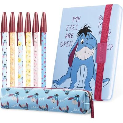 Disney Set Cancelleria Notebook Quaderno A5 Astuccio e Set Penne Gadget Originale Minnie The Mandalorian Ih-oh Cancelleria Ufficio Scuola Università (Blue Eeyore) Disney Set Cancelleria Notebook Quaderno A5 Astuccio e Set Penne Gadget Originale Minnie The Mandalorian Ih-oh Cancelleria Ufficio Scuola Università (Blue Eeyore)