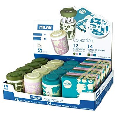 MILAN Espositore per 12 matite e 14 gomme per cancellare animali MILAN Espositore per 12 matite e 14 gomme per cancellare animali