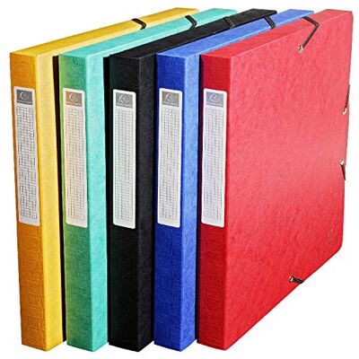 Exacompta Boite de Classement Exabox Dos 25mm Carte Lustree Scotten Nature Future, 8 Pezzi Exacompta Boite de Classement Exabox Dos 25mm Carte Lustree Scotten Nature Future, 8 Pezzi
