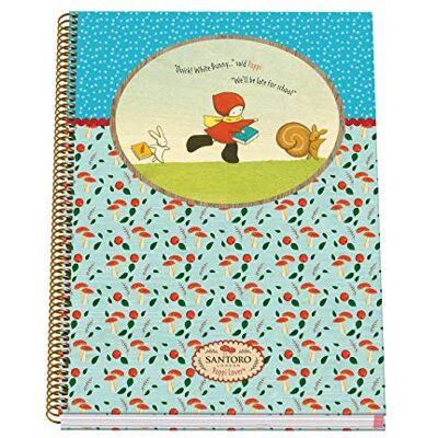 DOHE Quaderno a spirale A4 Copertina rigida 100 fogli Santoro Poppi Loves Catch Me DOHE Quaderno a spirale A4 Copertina rigida 100 fogli Santoro Poppi Loves Catch Me
