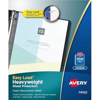 Avery sheet protectors Avery sheet protectors