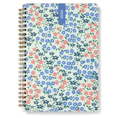 Letts of London Spring Valley, agenda settimanale 2025, formato A5, colore: verde menta Letts of London Spring Valley, agenda settimanale 2025, formato A5, colore: verde menta