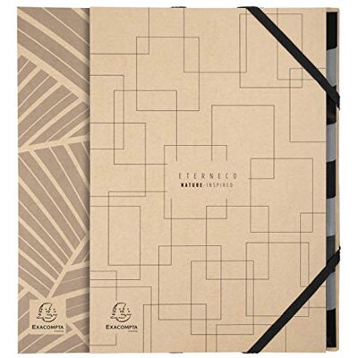 Exacompta Classificatore Harmonika Eterneco con dorso estensibile 9 scomparti prodotto con materiali vegetali: pasta di legno e olio vegetale, archiviazione di documenti A4 Visual casuali Exacompta Classificatore Harmonika Eterneco con dorso estensibile 9 scomparti prodotto con materiali vegetali: pasta di legno e olio vegetale, archiviazione di documenti A4 Visual casuali