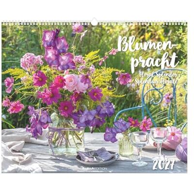 Alpha Blumenpracht 2027: Wandkalender 52x42,5 cm mit 12 Blumenmotiven, sprachneutralem Kalendarium und Spiralbindung Alpha Blumenpracht 2027: Wandkalender 52x42,5 cm mit 12 Blumenmotiven, sprachneutralem Kalendarium und Spiralbindung