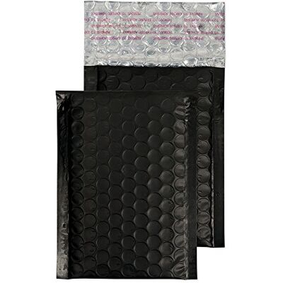 Blake Colour Packaging 145 x 90 mm 70 Mu Busta a bolle metallica Stacca e sigilla () Nero intenso, Confezione da 500 Blake Colour Packaging 145 x 90 mm 70 Mu Busta a bolle metallica Stacca e sigilla () Nero intenso, Confezione da 500