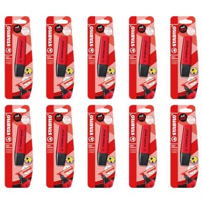 STABILO BOSS ORIGINAL REALRED Evidenziatore 10 x Pack da 1 Rosso STABILO BOSS ORIGINAL REALRED Evidenziatore 10 x Pack da 1 Rosso
