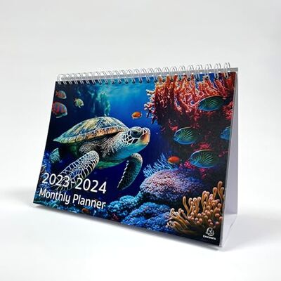 Exacompta Ref Calendario da tavolo da settembre 2023 ottobre 2024, calendario mensile con tartaruga marina, mese per pagina, incluse festività del Regno Unito, 210 mm x 150 mm, si trova Exacompta Ref Calendario da tavolo da settembre 2023 ottobre 2024, calendario mensile con tartaruga marina, mese per pagina, incluse festività del Regno Unito, 210 mm x 150 mm, si trova