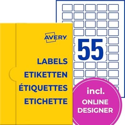 Avery Etichette universali (2.750 etichette adesive, 30 x 20 mm, formato A4, carta opaca, etichette per prodotti stampabili, etichette autoadesive con codice QR, adesivi Avery Etichette universali (2.750 etichette adesive, 30 x 20 mm, formato A4, carta opaca, etichette per prodotti stampabili, etichette autoadesive con codice QR, adesivi