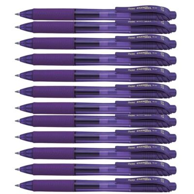 Pentel BL107 Energel X, roller gel a scatto 0,7mm, viola, 12 pezzi Pentel BL107 Energel X, roller gel a scatto 0,7mm, viola, 12 pezzi