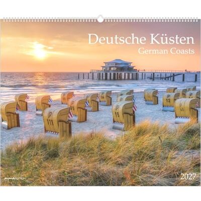Alpha Deutsche Küsten 2027: Wandkalender 60x50 cm mit Panorama-Meerblicken, sprachneutralem Kalendarium und Spiralbindung Alpha Deutsche Küsten 2027: Wandkalender 60x50 cm mit Panorama-Meerblicken, sprachneutralem Kalendarium und Spiralbindung