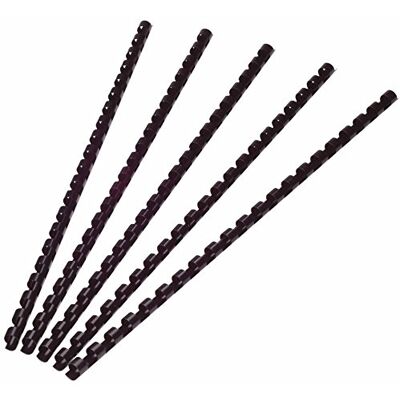 Q-Connect Dorsi a spirale in PVC per rilegatura A4-21 anelli 14 mm fino a 105 ff nero conf. 100 pz Q-Connect Dorsi a spirale in PVC per rilegatura A4-21 anelli 14 mm fino a 105 ff nero conf. 100 pz
