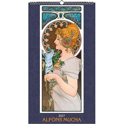 Alpha Alfons Mucha 2027: Kunstkalender 33x60 cm mit Jugendstil-Motiven und Glitzereffekt und sprachneutralem Kalendarium Alpha Alfons Mucha 2027: Kunstkalender 33x60 cm mit Jugendstil-Motiven und Glitzereffekt und sprachneutralem Kalendarium