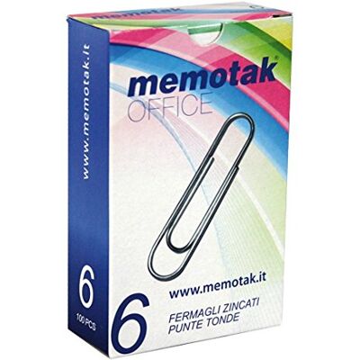 Memotak Fermagli Graffette Fermacarte Antiruggine n.6 confezione da 10 scatoline Memotak Fermagli Graffette Fermacarte Antiruggine n.6 confezione da 10 scatoline