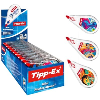 Tipp-Ex , Mini Pocket Mouse, Bianchetto a Nastro con Decorazioni Assortite ad Asciugatura Rapida, Correttori 6m x 5mm, BIC, 10 Unità Tipp-Ex , Mini Pocket Mouse, Bianchetto a Nastro con Decorazioni Assortite ad Asciugatura Rapida, Correttori 6m x 5mm, BIC, 10 Unità