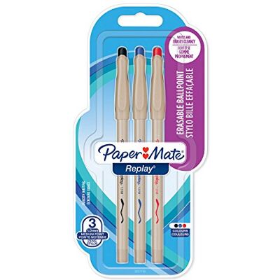 Paper Mate Replay Penna a sfera cancellabile Lot de 3 Assortimento standard Paper Mate Replay Penna a sfera cancellabile Lot de 3 Assortimento standard