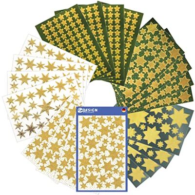 Adesivo Stella di Natale Oro - Decorazione Adesivo Stella di Natale Oro - Decorazione