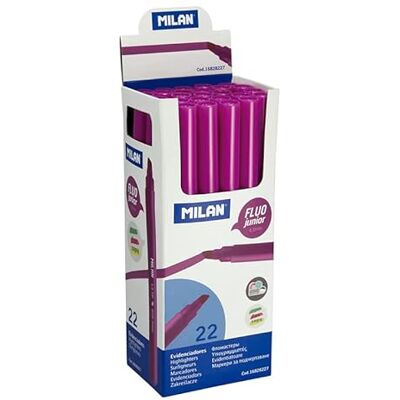 MILAN o Scatola di 22 evidenziatori a punta smussata con tappo ventilato Rosa MILAN o Scatola di 22 evidenziatori a punta smussata con tappo ventilato Rosa