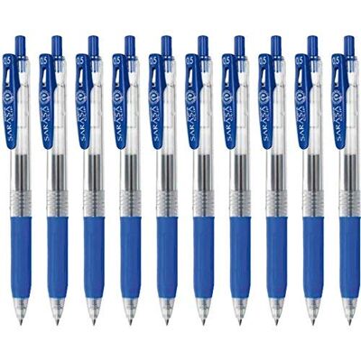 Zebra Technologies Zebra Sarasa Clip 0.5 Penna a inchiostro gel retrattile, impugnatura in gomma, 0,5 mm, inchiostro blu, valore di 10 pezzi, con note adesive ecologiche Zebra Technologies Zebra Sarasa Clip 0.5 Penna a inchiostro gel retrattile, impugnatura in gomma, 0,5 mm, inchiostro blu, valore di 10 pezzi, con note adesive ecologiche
