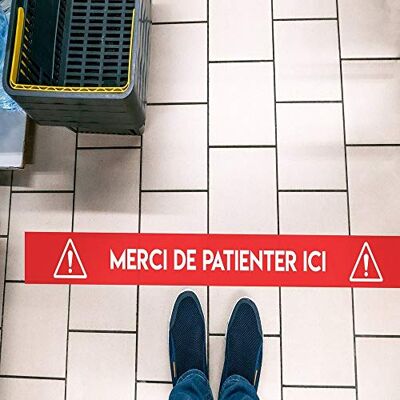 Avery – Set di 2 adesivi per pavimento prestampati – Banda rettangolare – Rosso Avery – Set di 2 adesivi per pavimento prestampati – Banda rettangolare – Rosso