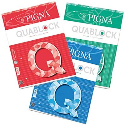 Pigna Blocco ricambi forati Quablock Original A4 quadretto 5mm 50fg 80gr collato lato lungo Pigna Blocco ricambi forati Quablock Original A4 quadretto 5mm 50fg 80gr collato lato lungo