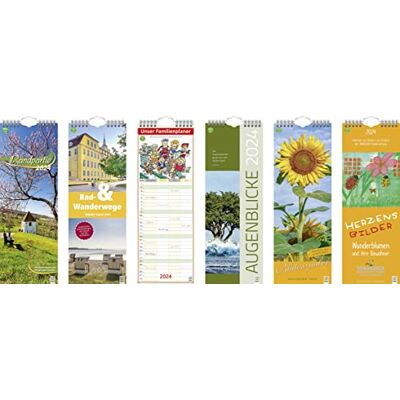 BRUNNEN Calendario mensile 2024, 1 pagina = 1 mese, 15,5 x 48 cm, bianco BRUNNEN Calendario mensile 2024, 1 pagina = 1 mese, 15,5 x 48 cm, bianco