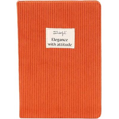 Mr. Wonderful – Quaderno A5 Velluto a Coste Terracotta Elegance With Attitude – Accessorio di Cartoleria Originale – Idea Regalo Mr. Wonderful – Quaderno A5 Velluto a Coste Terracotta Elegance With Attitude – Accessorio di Cartoleria Originale – Idea Regalo