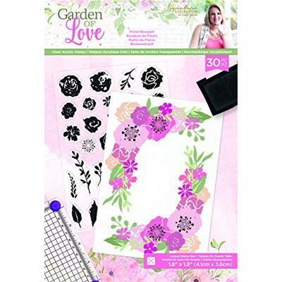 Crafter's Companion Sara Signature Garden of Love-A5 timbro acrilico Bouquet floreale Crafter's Companion Sara Signature Garden of Love-A5 timbro acrilico Bouquet floreale