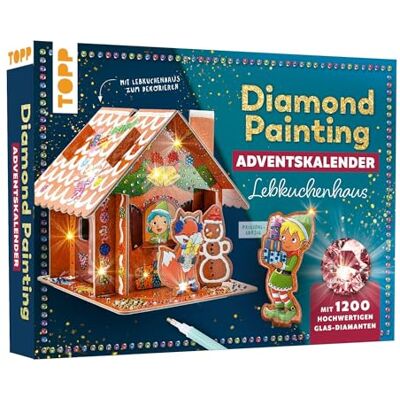 Hecher, Mimi Diamond Painting Adventskalender Lebkuchenhaus. Mit Material und Werkzeug: 3D-Lebkuchenhaus, 1.200 Glas-Diamanten (19 Farben), Diamond Pen, Steinschiffchen, Wachs, Box Hecher, Mimi Diamond Painting Adventskalender Lebkuchenhaus. Mit Material und Werkzeug: 3D-Lebkuchenhaus, 1.200 Glas-Diamanten (19 Farben), Diamond Pen, Steinschiffchen, Wachs, Box