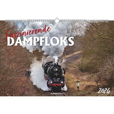 Alpha Affascinanti floks a vapore 2026 – Calendario da parete 49,5 × 33 cm con 12 impressionanti motivi a vapore, fotografia nostalgica della ferrovia per appassionati di flok, amanti della Alpha Affascinanti floks a vapore 2026 – Calendario da parete 49,5 × 33 cm con 12 impressionanti motivi a vapore, fotografia nostalgica della ferrovia per appassionati di flok, amanti della