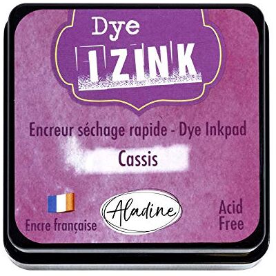 Aladine inchiostratore Izink Dye Cassis ad Asciugatura Rapida, per timbri e Stencil, Inchiostro Francese, Taglia M, 5 x 5 cm, Colore: Viola Aladine inchiostratore Izink Dye Cassis ad Asciugatura Rapida, per timbri e Stencil, Inchiostro Francese, Taglia M, 5 x 5 cm, Colore: Viola