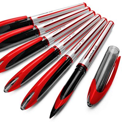 Uni-Ball Air UBA-188-L Penna a sfera media da 0,7 mm, confezione da 6, colore: rosso Uni-Ball Air UBA-188-L Penna a sfera media da 0,7 mm, confezione da 6, colore: rosso
