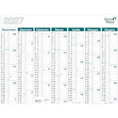Quo Vadis 238006Q Calendario CAL BANCA QV Lingua Italiana Anno 2027 Stampa Bicolore Formato 43x33,5 cm 7 Mesi Fronte/Retro 14 Mesi Dicembre-Gennaio Carta Patinata Brillante in Cartone Rigido Quo Vadis 238006Q Calendario CAL BANCA QV Lingua Italiana Anno 2027 Stampa Bicolore Formato 43x33,5 cm 7 Mesi Fronte/Retro 14 Mesi Dicembre-Gennaio Carta Patinata Brillante in Cartone Rigido