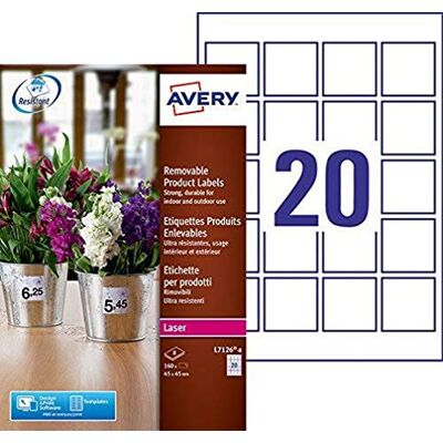 Avery Etichette prezzi in poliestere 20-45x45 mm (conf.8) Avery Etichette prezzi in poliestere 20-45x45 mm (conf.8)