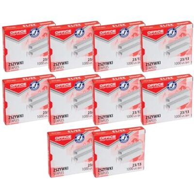 OFFICER PRODUCTS Office PRODUCTS Graffette per graffette, 23/13, argentate, 10.000 pezzi (10 x 1000 pezzi) OFFICER PRODUCTS Office PRODUCTS Graffette per graffette, 23/13, argentate, 10.000 pezzi (10 x 1000 pezzi)