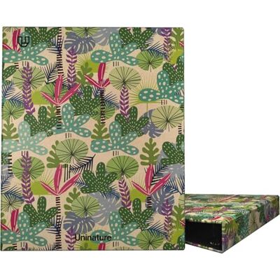 Unipapel Cartella ad anelli A4 ecologica, in cartone e carta, 100% riciclata, 4 anelli da 25 mm, forma D, uninature Design Amazonas, FSC Recycled 100%, perfetta per documenti e note Unipapel Cartella ad anelli A4 ecologica, in cartone e carta, 100% riciclata, 4 anelli da 25 mm, forma D, uninature Design Amazonas, FSC Recycled 100%, perfetta per documenti e note
