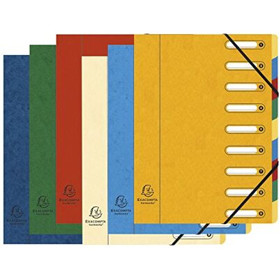 Exacompta Classificatori a Soffietto, Interno, 24x32 cm, Multicolore Exacompta Classificatori a Soffietto, Interno, 24x32 cm, Multicolore