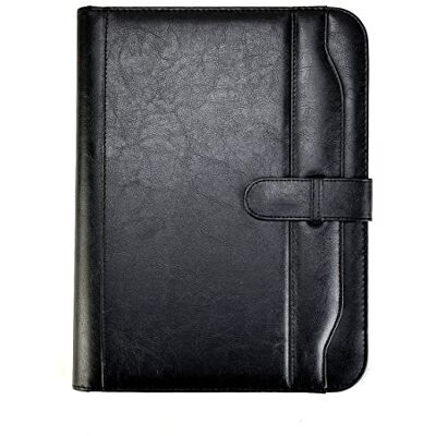 ARPAN Cartellina per conferenze, formato A4, con calcolatrice e pad/portafoglio esecutivo con cintura di chiusura, colore: Nero ARPAN Cartellina per conferenze, formato A4, con calcolatrice e pad/portafoglio esecutivo con cintura di chiusura, colore: Nero
