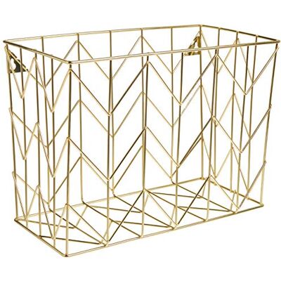U Brands Portapenne in fil di ferro Organizer sospeso per documenti Gold U Brands Portapenne in fil di ferro Organizer sospeso per documenti Gold