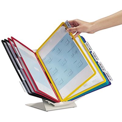 Durable Sistema di riferimento orientabile verticale/orizzontale per scrivania/parete, 10 pannelli bifacciali, formato lettera, colori assortiti, design VARIO () Durable Sistema di riferimento orientabile verticale/orizzontale per scrivania/parete, 10 pannelli bifacciali, formato lettera, colori assortiti, design VARIO ()