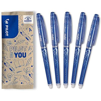 PILOT Set di 5 FriXion Point Penna a Inchiostro Termico Cancellabile Penna Roller Ricaricabile Blu Punta Fine PILOT Set di 5 FriXion Point Penna a Inchiostro Termico Cancellabile Penna Roller Ricaricabile Blu Punta Fine