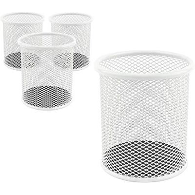 Leviatan Portapenne in metallo, 24 pezzi, portapenne, rotondo, in metallo metallico, tazza multifunzione per penna a sfera Ø 91 mm, colore madreperla Leviatan Portapenne in metallo, 24 pezzi, portapenne, rotondo, in metallo metallico, tazza multifunzione per penna a sfera Ø 91 mm, colore madreperla