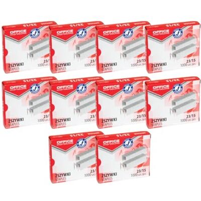 OFFICER PRODUCTS Office PRODUCTS Graffette per graffette, 23/15, argentate, 10.000 pezzi (10 x 1000 pezzi) OFFICER PRODUCTS Office PRODUCTS Graffette per graffette, 23/15, argentate, 10.000 pezzi (10 x 1000 pezzi)