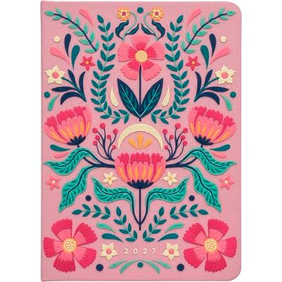 Groh Verlag Taschenkalender A5 2027: Blütenmotiv, bestickt, rosa: Hochwertig bestickter Buchkalender, Wochenplaner, Terminplaner & Organizer. Mit Ferienterminen und Monatsübersichten Groh Verlag Taschenkalender A5 2027: Blütenmotiv, bestickt, rosa: Hochwertig bestickter Buchkalender, Wochenplaner, Terminplaner & Organizer. Mit Ferienterminen und Monatsübersichten