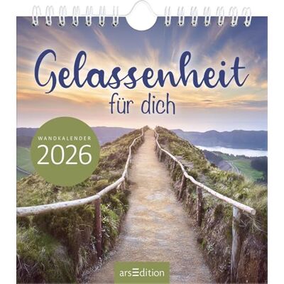 Ars Edition Wandkalender Gelassenheit für dich 2026: Monatskalender 2026, mit 12 heraustrennbaren Postkarten für mehr Ruhe im Alltag Ars Edition Wandkalender Gelassenheit für dich 2026: Monatskalender 2026, mit 12 heraustrennbaren Postkarten für mehr Ruhe im Alltag