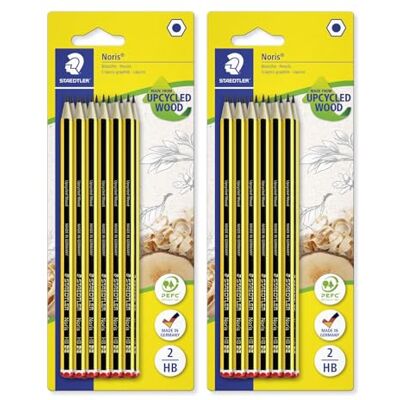 Staedtler Set di matite HB – 24 matite in legno riciclato – Superficie soft antiscivolo nel design Noris – Resistente alla rottura e sostenibile con legno certificato PEFC – Certificato Green Product Staedtler Set di matite HB – 24 matite in legno riciclato – Superficie soft antiscivolo nel design Noris – Resistente alla rottura e sostenibile con legno certificato PEFC – Certificato Green Product