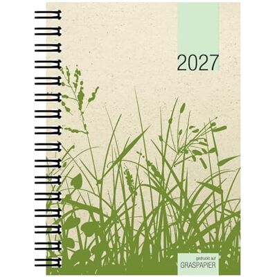 Zettler Taschenkalender 1W/2S Graspapier 2027: Wochenplaner 10x14 cm mit 1 Woche auf 2 Seiten, Spiralbindung & 4-sprachigem Kalendarium, umweltfreundlicher Buchkalender für Büro & Homeoffice Zettler Taschenkalender 1W/2S Graspapier 2027: Wochenplaner 10x14 cm mit 1 Woche auf 2 Seiten, Spiralbindung & 4-sprachigem Kalendarium, umweltfreundlicher Buchkalender für Büro & Homeoffice