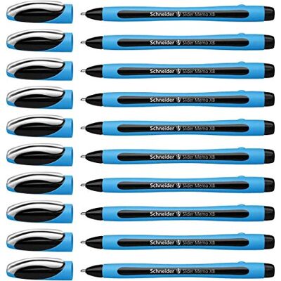 Schneider Penna a sfera Slider Memo XB, mina nera, clip in metallo, fusto blu Schneider Penna a sfera Slider Memo XB, mina nera, clip in metallo, fusto blu